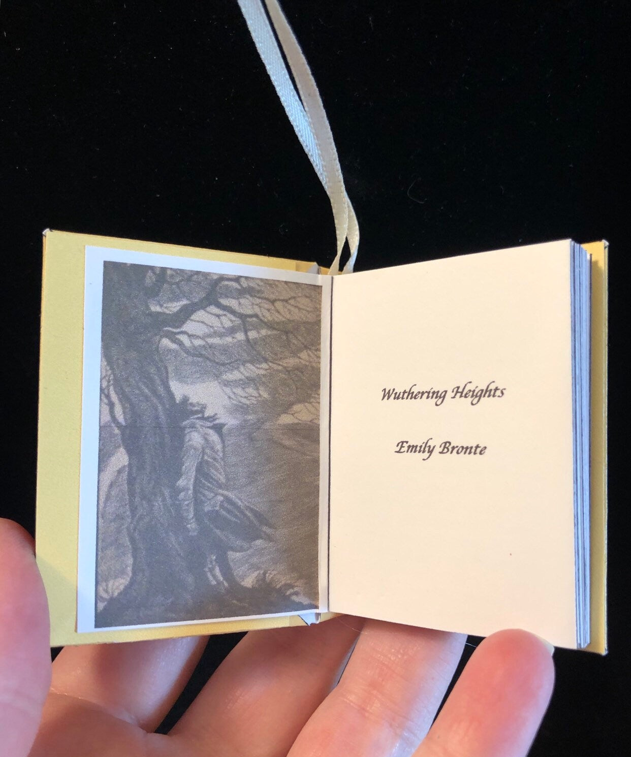 Emily Bronte's Wuthering Heights Miniature Book Christmas Ornament