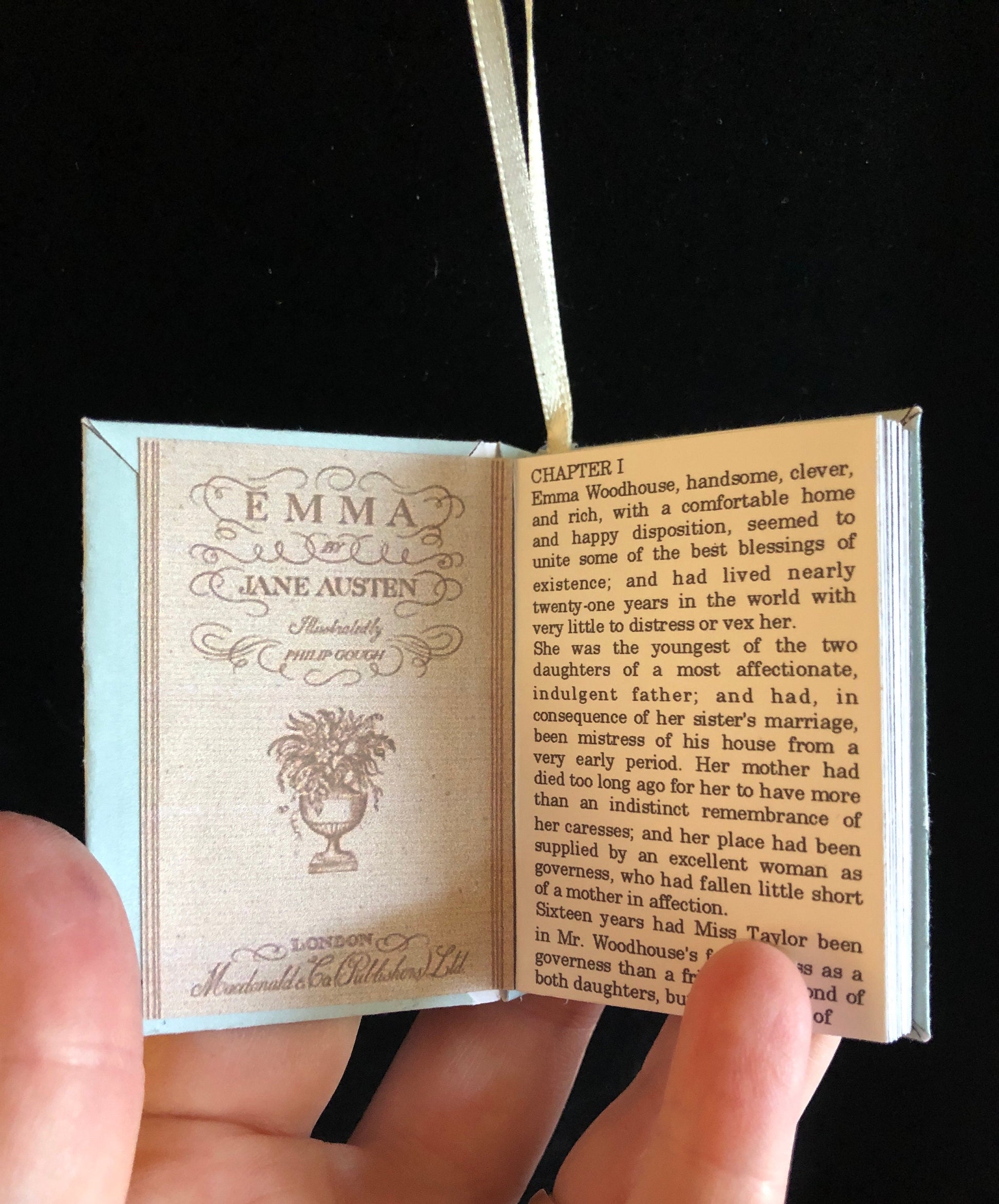 Jane Austen's Emma Miniature Book Christmas Ornament