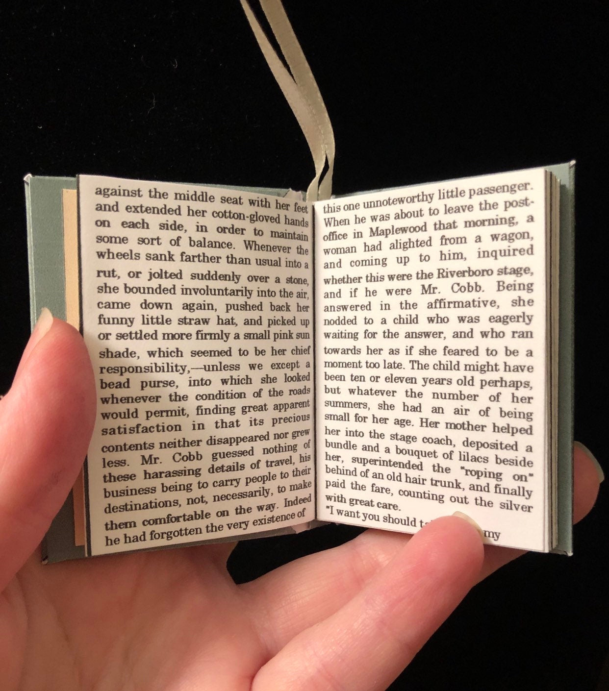 Rebecca of Sunnybrook Farm Miniature Book Christmas Ornament