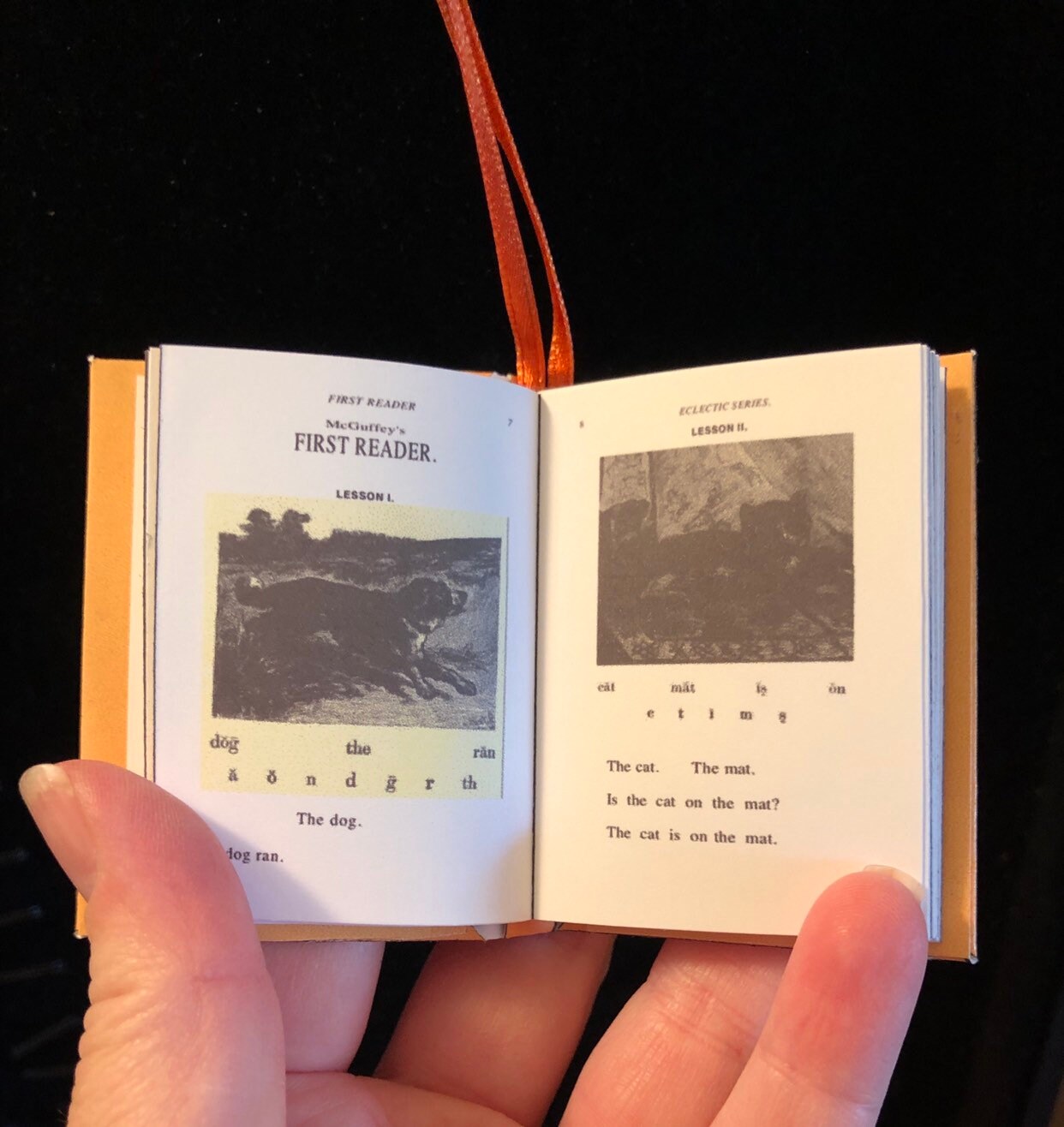 McGuffey's First Reader Miniature Book Christmas Ornament