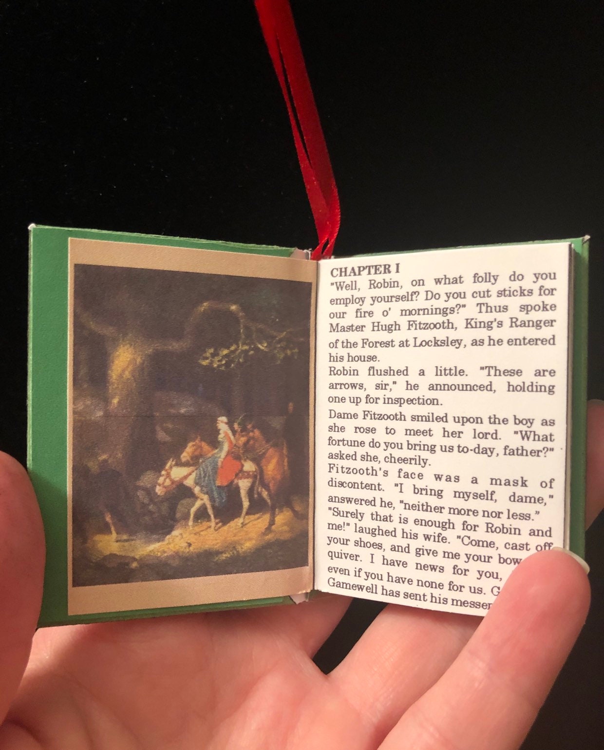 Robin Hood Miniature Book Christmas Ornament