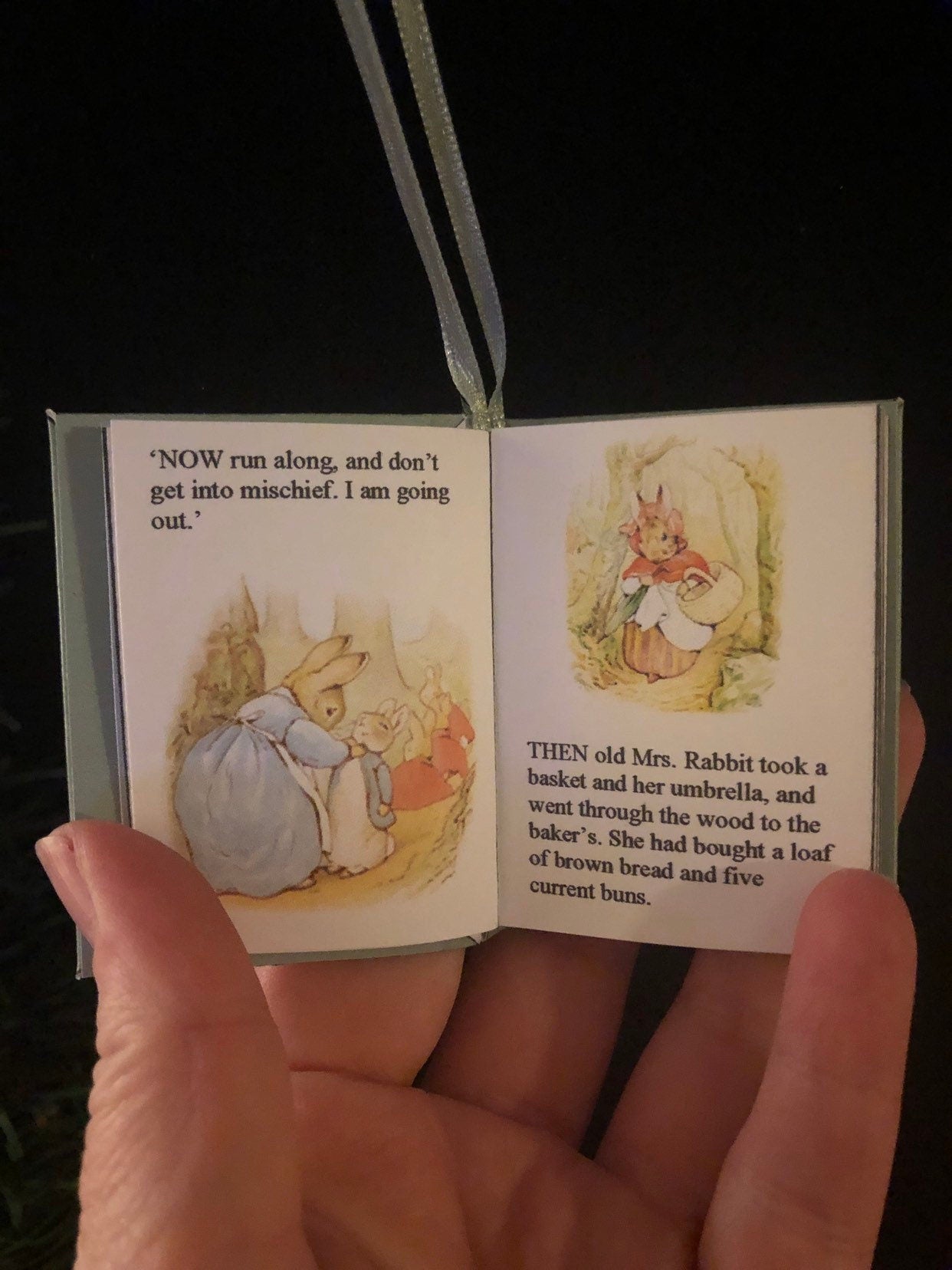 The Tale of Peter Rabbit Miniature Book Christmas Ornament