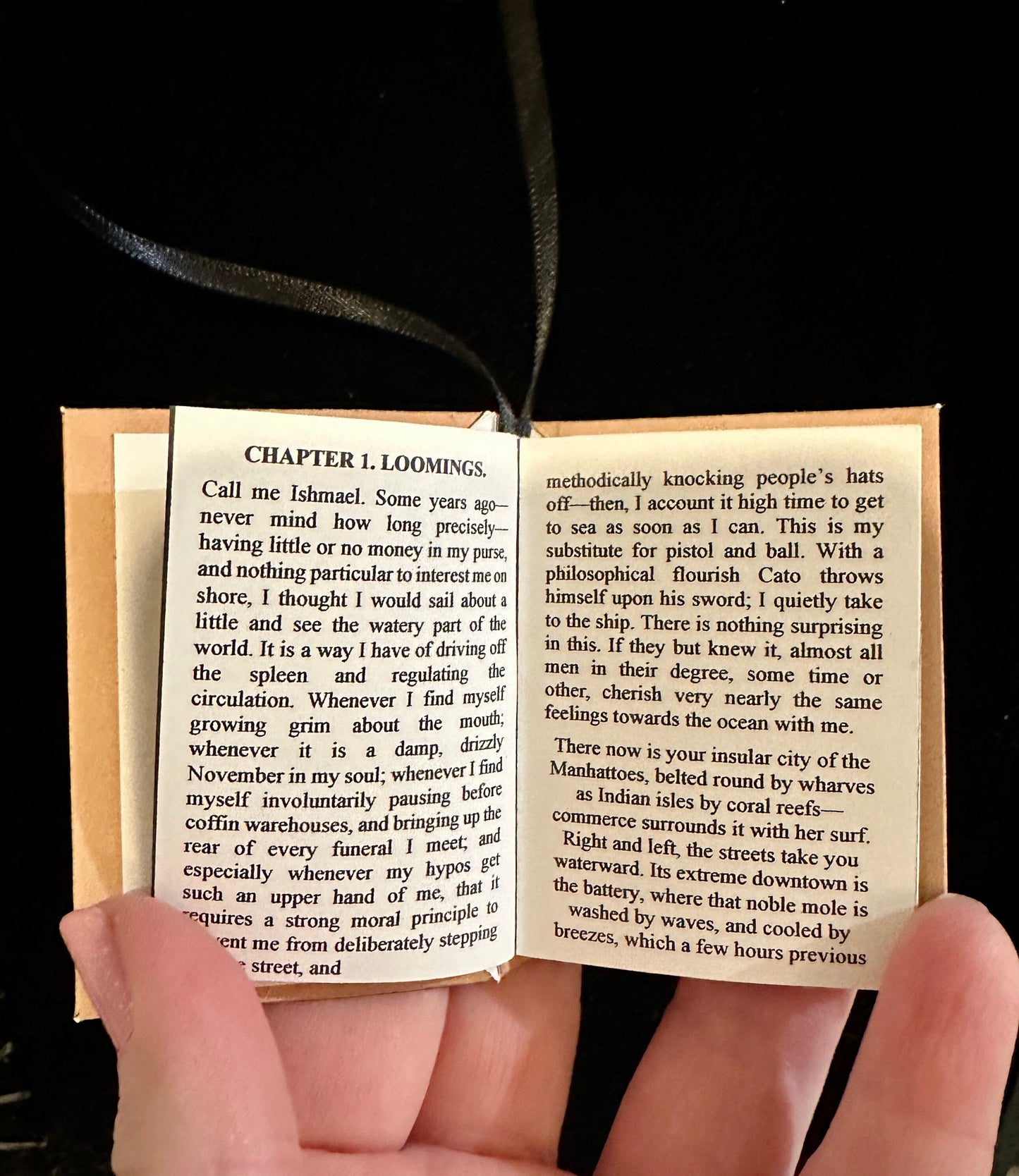 Moby Dick Miniature Book Christmas Ornament