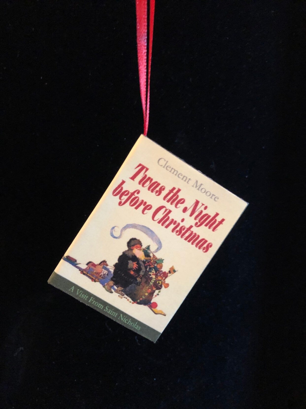 Twas The Night Before Christmas Miniature Book Christmas Ornament