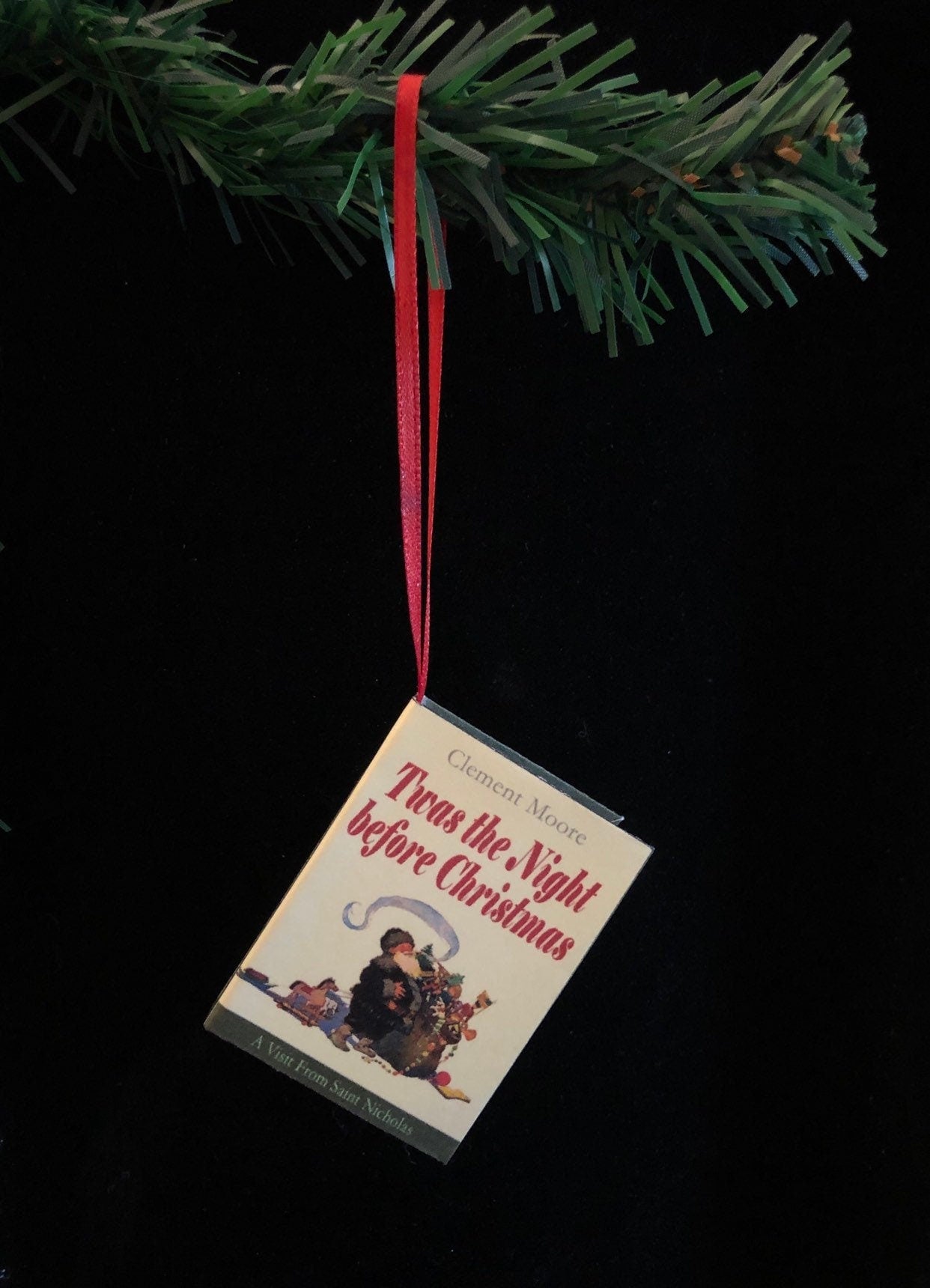Twas The Night Before Christmas Miniature Book Christmas Ornament
