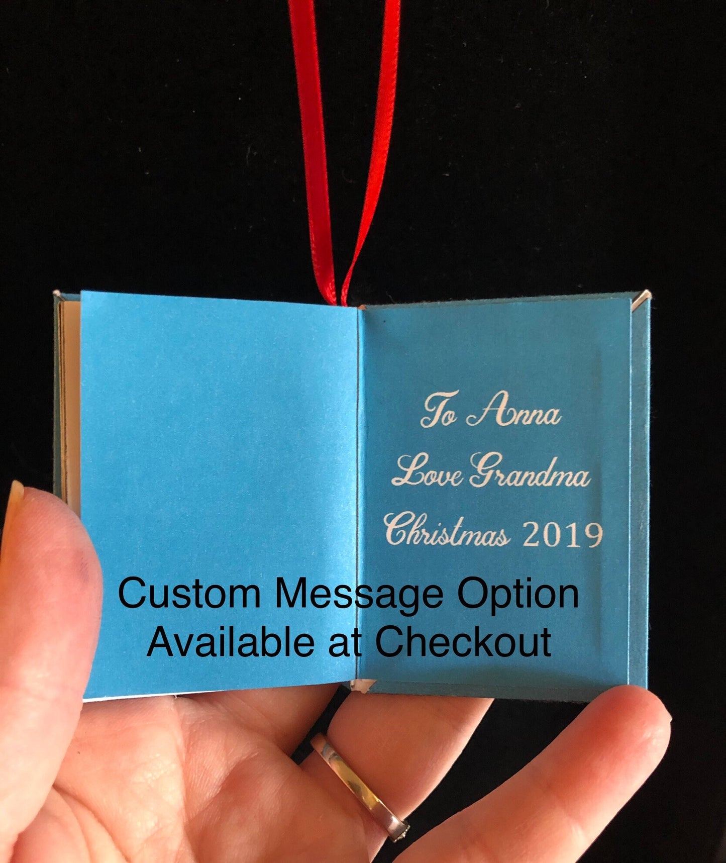 Holy Bible Gold Embossed Miniature Book Christmas Ornament