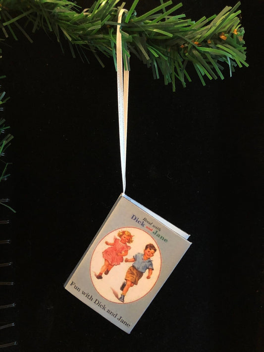 Fun With Dick & Jane Miniature Book Christmas Ornament