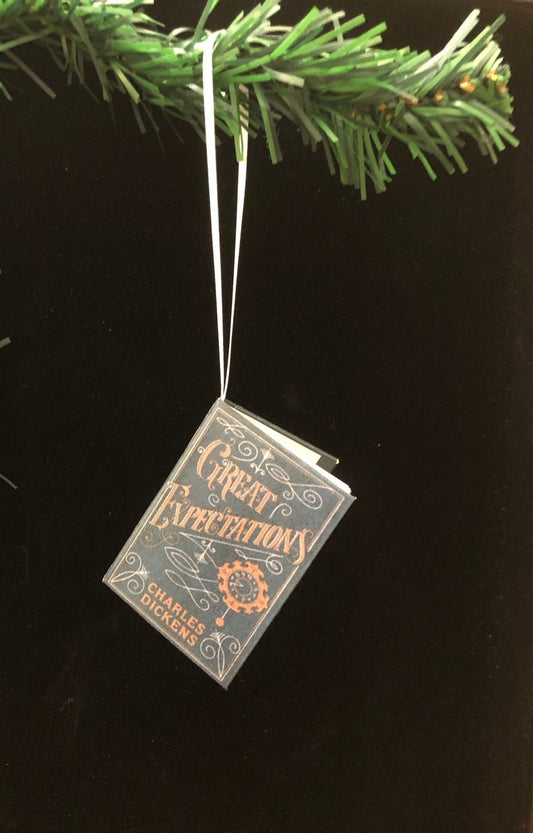 Charles Dickens Great Expectations Miniature Book Christmas Ornament