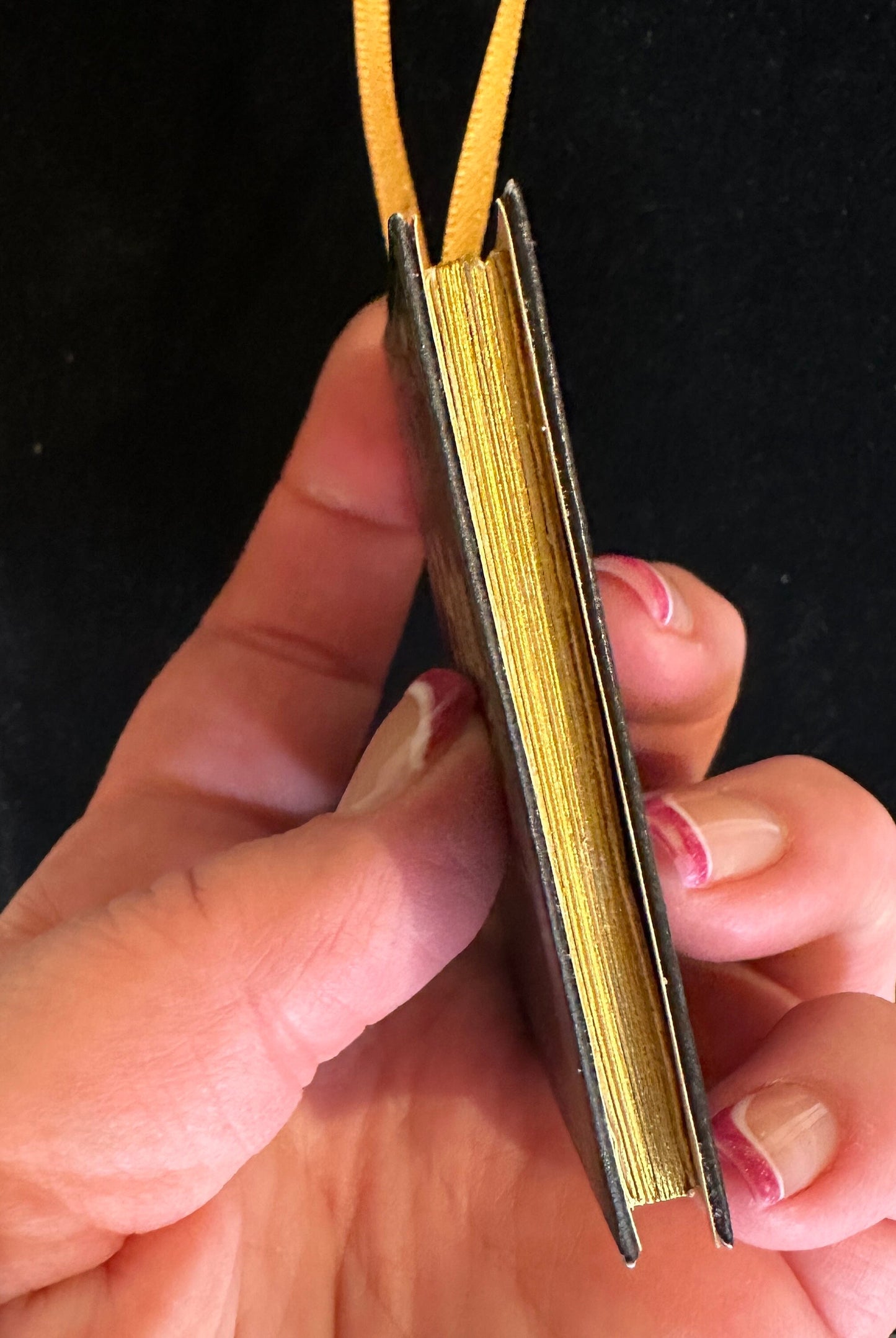 Holy Bible Gold Embossed Miniature Book Christmas Ornament